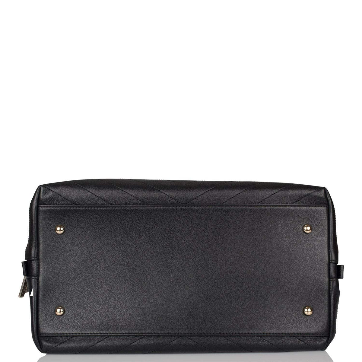 Chanel Black Calfskin Chevron Chic Tote Bag Light Gold Hardware - image 6