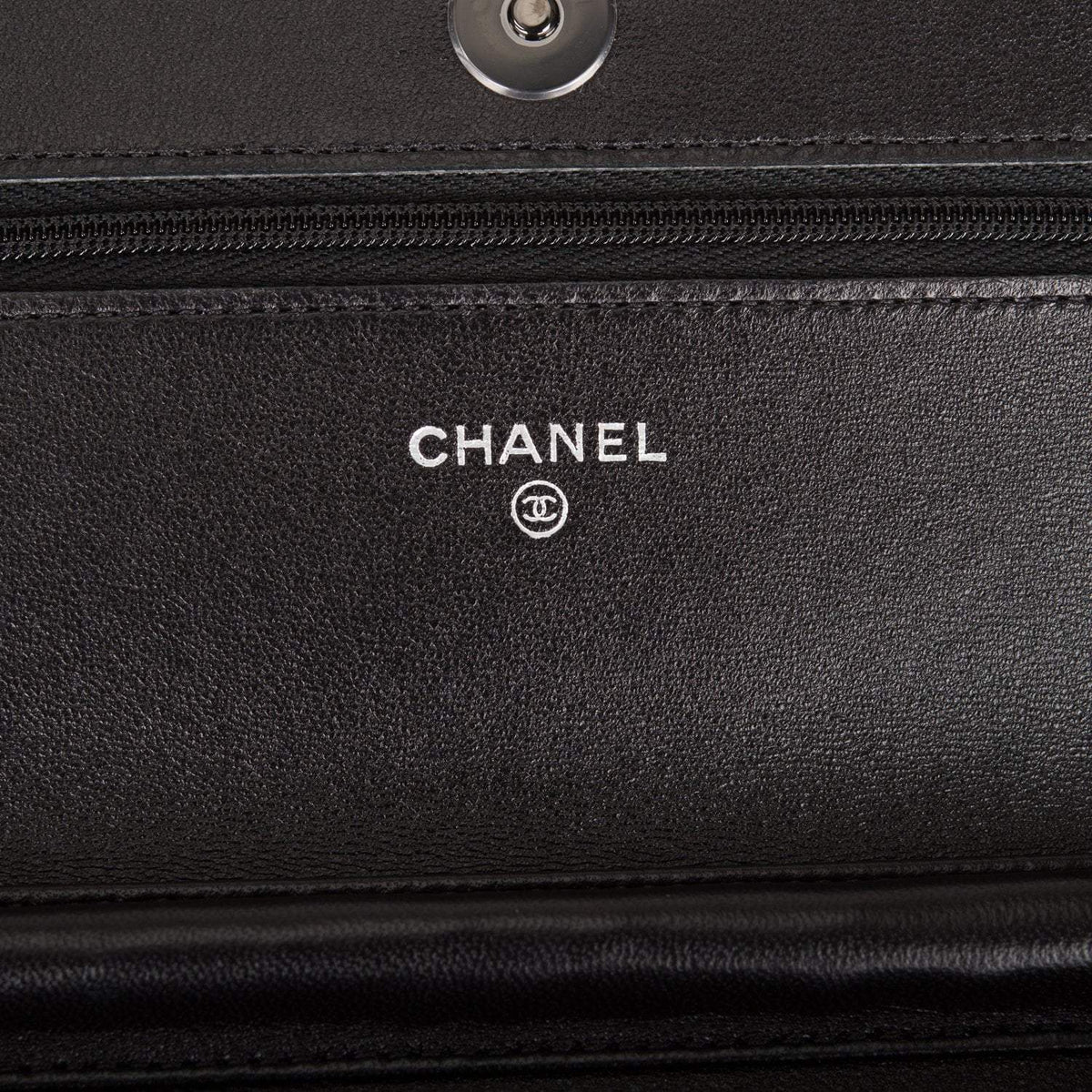 Chanel SO Black Classic Quilted Lambskin Wallet On Chain (WOC) Black Hardware - photo 10