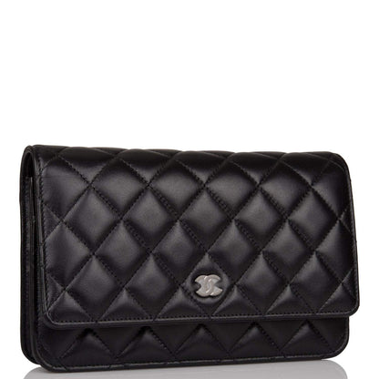 Chanel SO Black Classic Quilted Lambskin Wallet On Chain (WOC) Black Hardware - photo 2