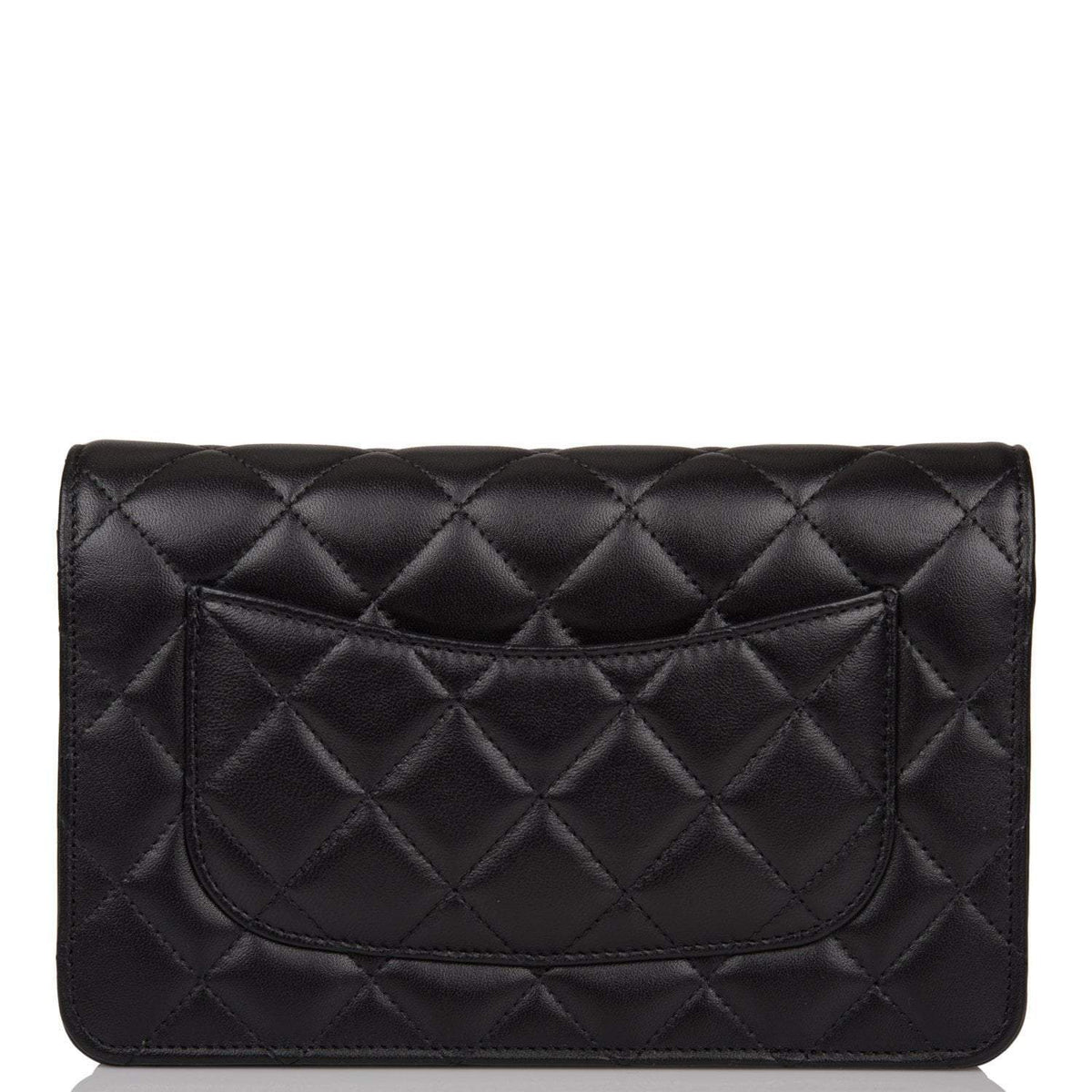 Chanel SO Black Classic Quilted Lambskin Wallet On Chain (WOC) Black Hardware - photo 4