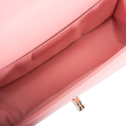 Chanel Pink Quilted Caviar Medium Boy Bag Light Gold Hardware - image 7