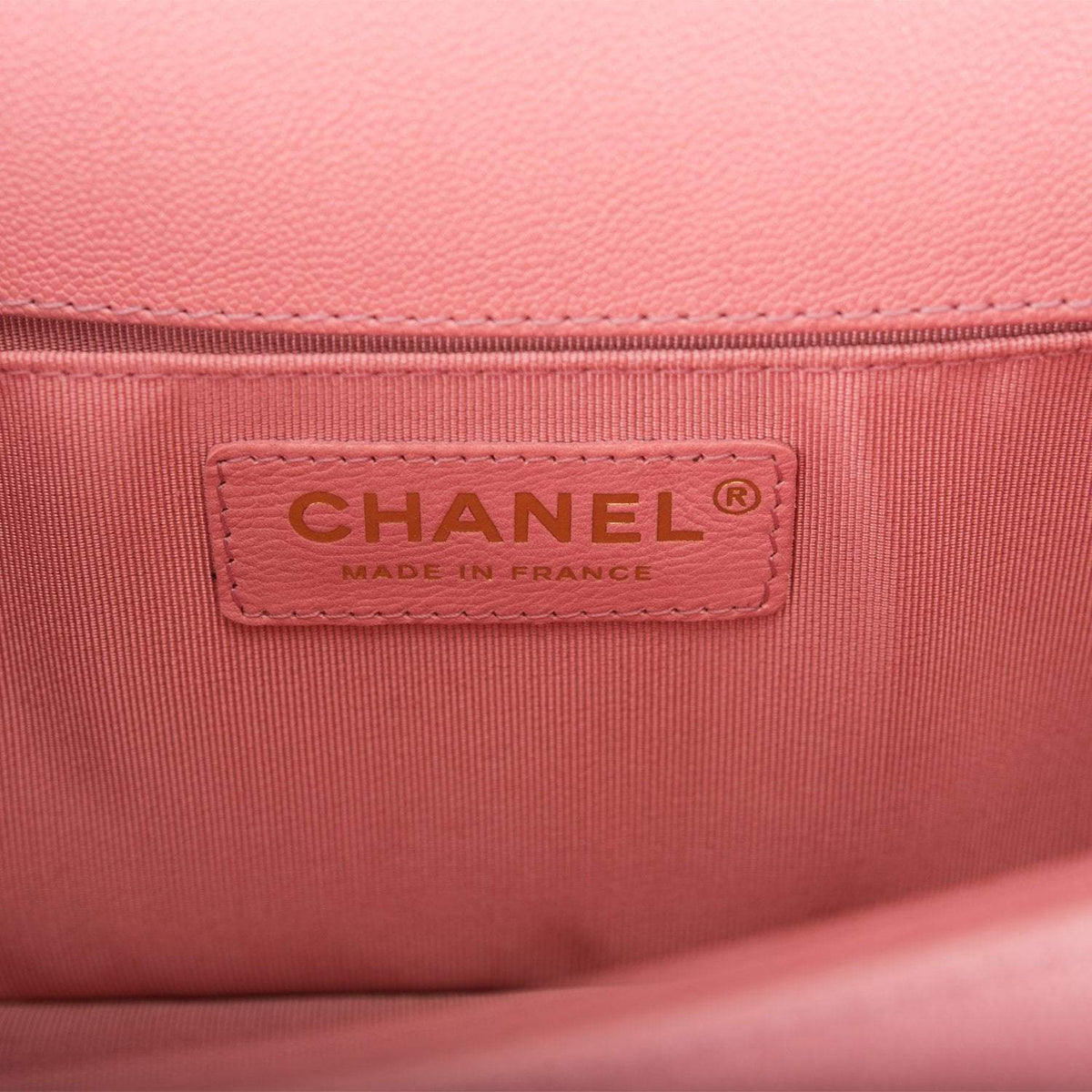 Chanel Pink Quilted Caviar Medium Boy Bag Light Gold Hardware - image 8