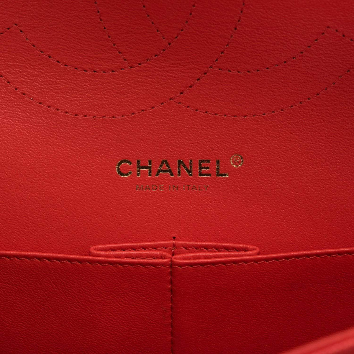 Chanel Red Shiny Quilted Caviar Jumbo Classic Double Flap Bag Gold Hardware - image 8