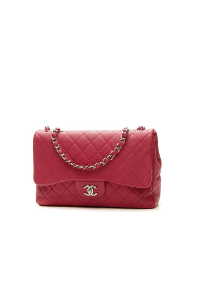 Classic Jumbo Single Flap Bag - Raspberry - image 1