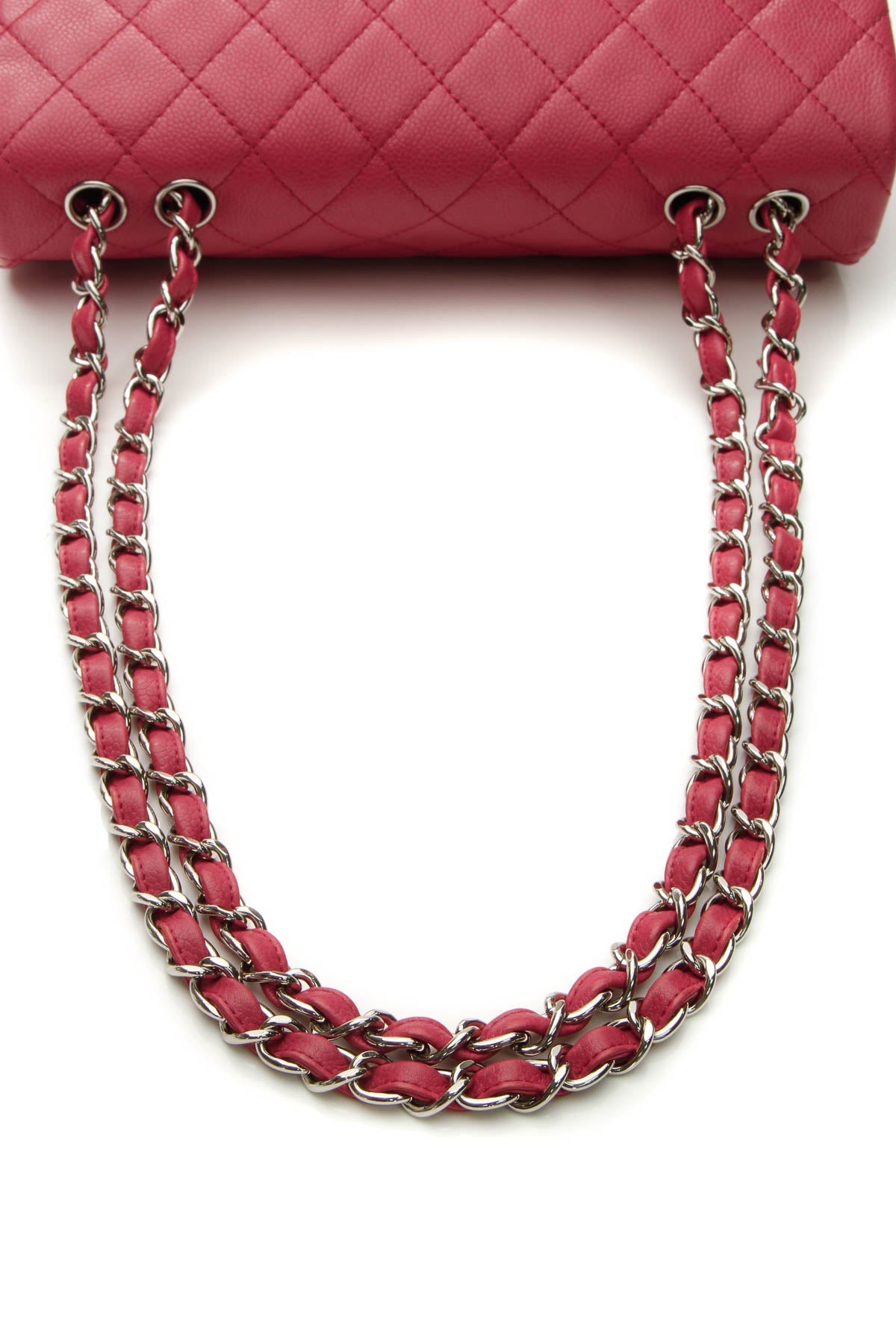 Classic Jumbo Single Flap Bag - Raspberry - image 6