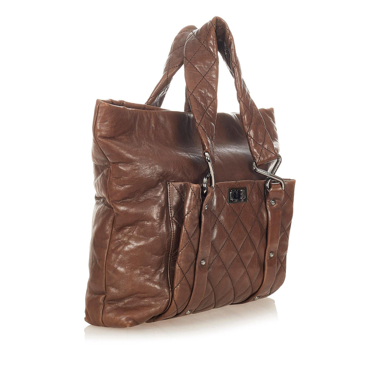 Chanel 8 Knots Lambskin Leather Tote Bag - image 2