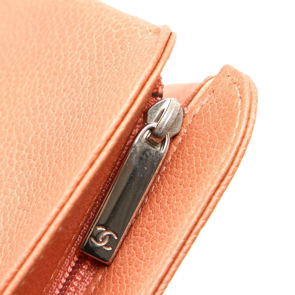 Chanel CC Caviar Leather Pouch - image 9