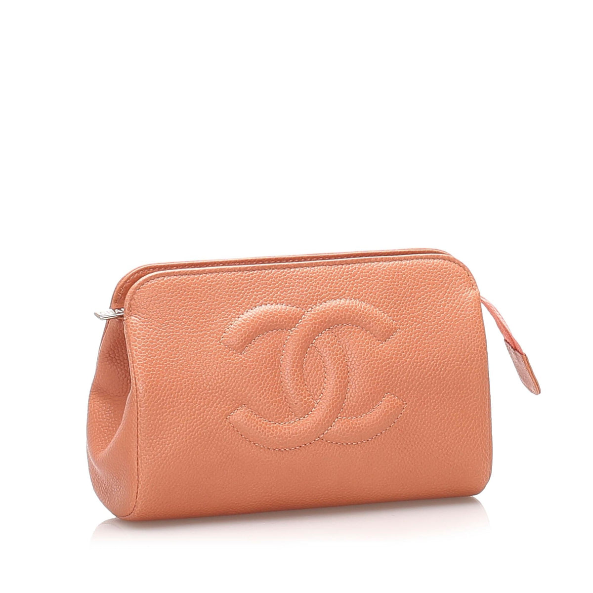 Chanel CC Caviar Leather Pouch - image 2