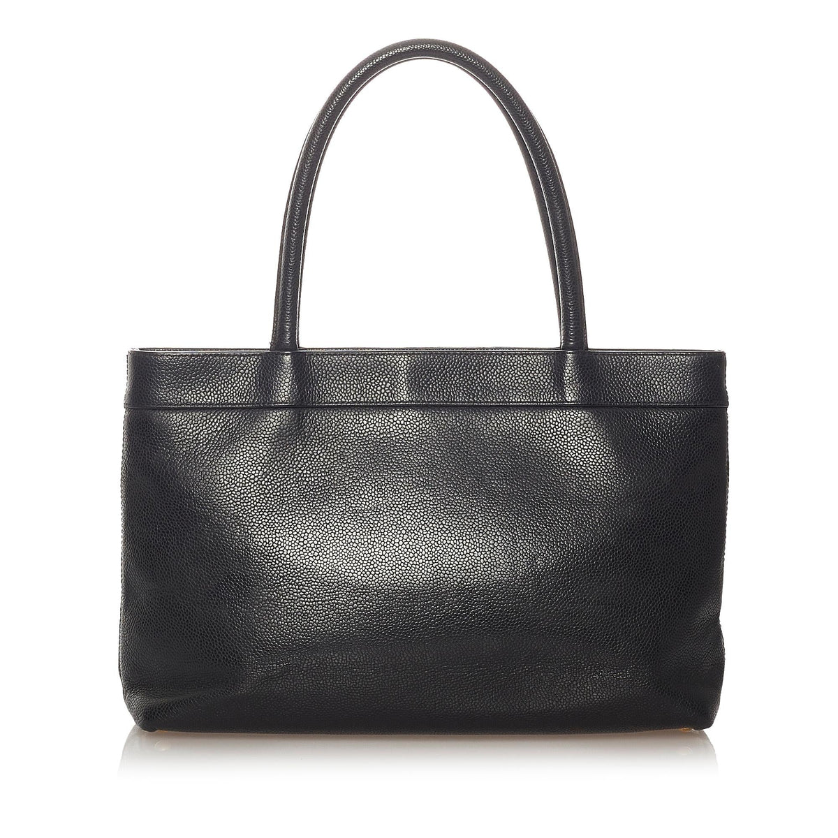 Chanel CC Caviar Leather Tote Bag - image 3