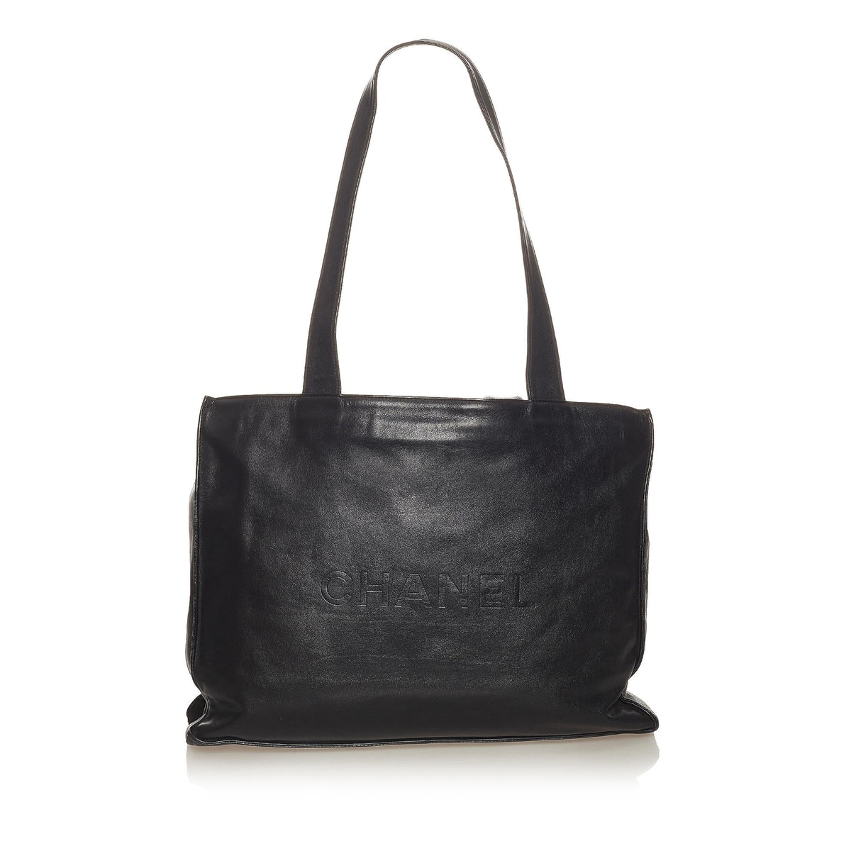 Chanel CC Lambskin Leather Tote Bag - image 3