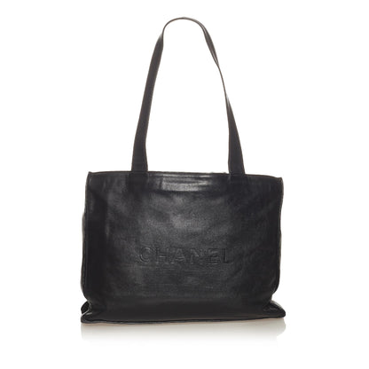 Chanel CC Lambskin Leather Tote Bag - image 3