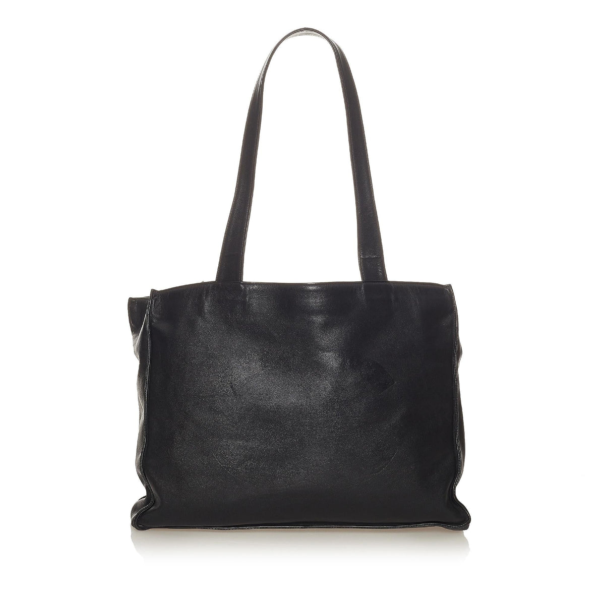 Chanel CC Lambskin Leather Tote Bag - image 1