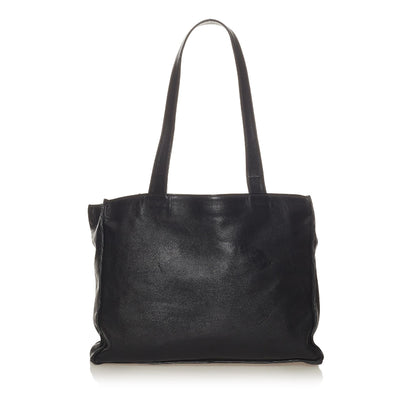 Chanel CC Lambskin Leather Tote Bag - image 1