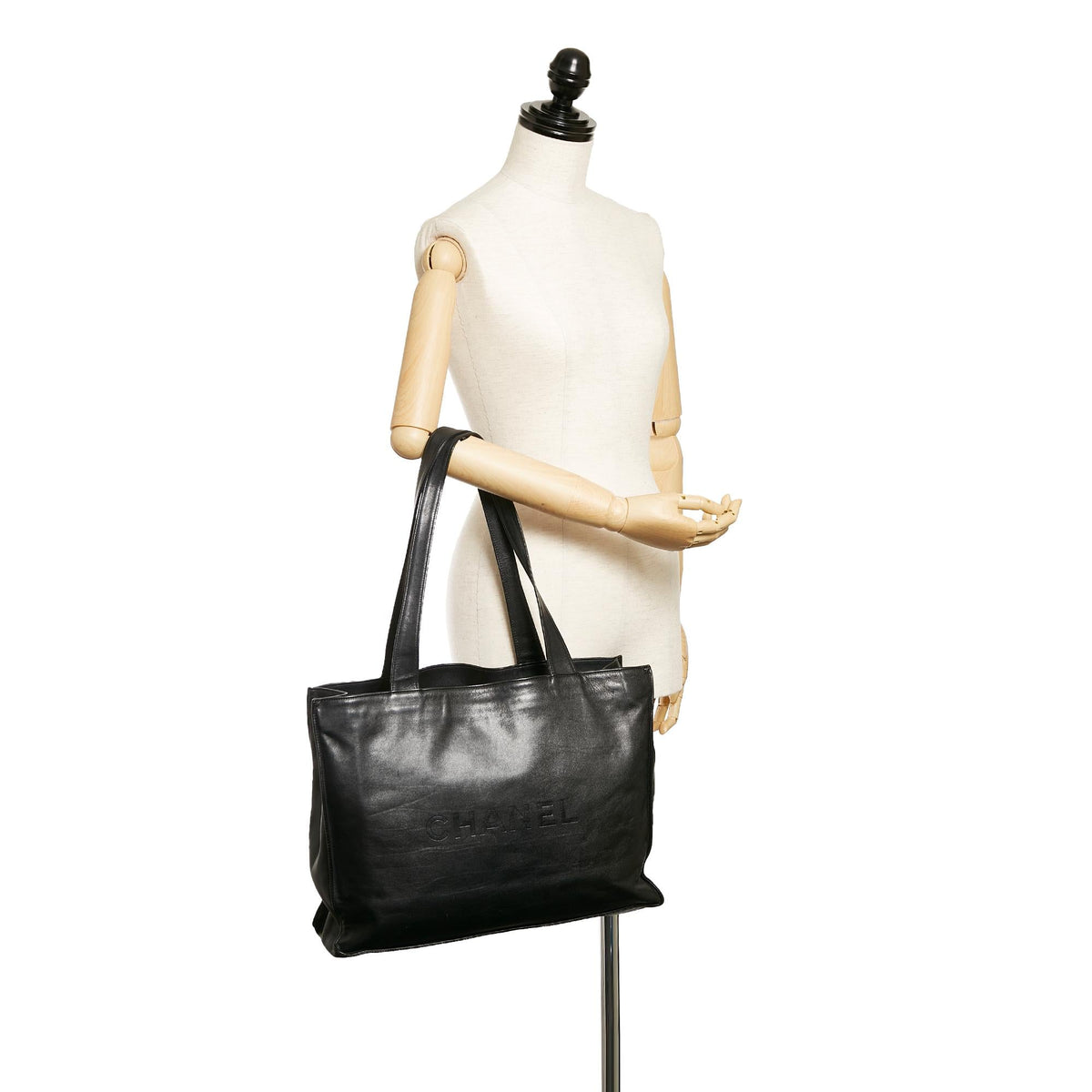 Chanel CC Lambskin Leather Tote Bag - image 5