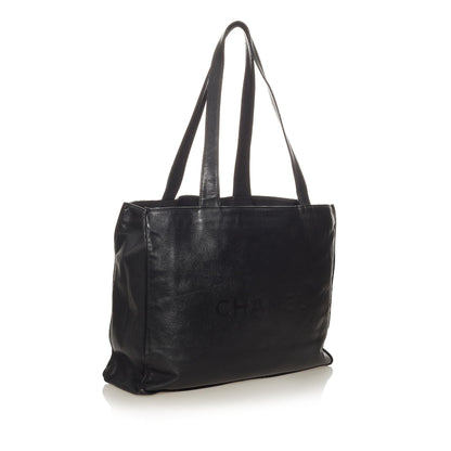 Chanel CC Lambskin Leather Tote Bag - image 2