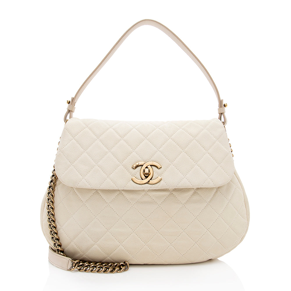 Chanel Caviar Leather Country Chic Messenger Bag - image 1