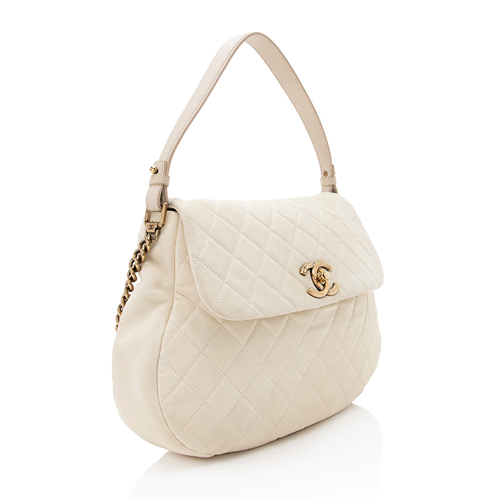 Chanel Caviar Leather Country Chic Messenger Bag - image 2