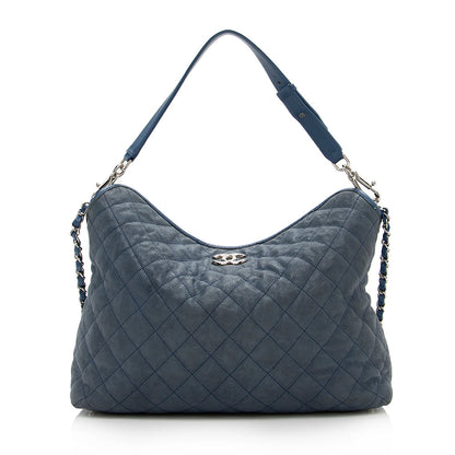 Chanel Caviar Leather French Riviera Hobo - image 3