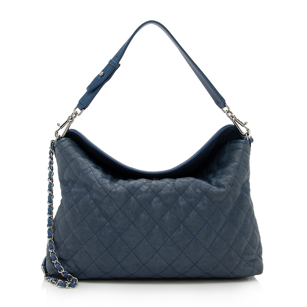 Chanel Caviar Leather French Riviera Hobo - image 1