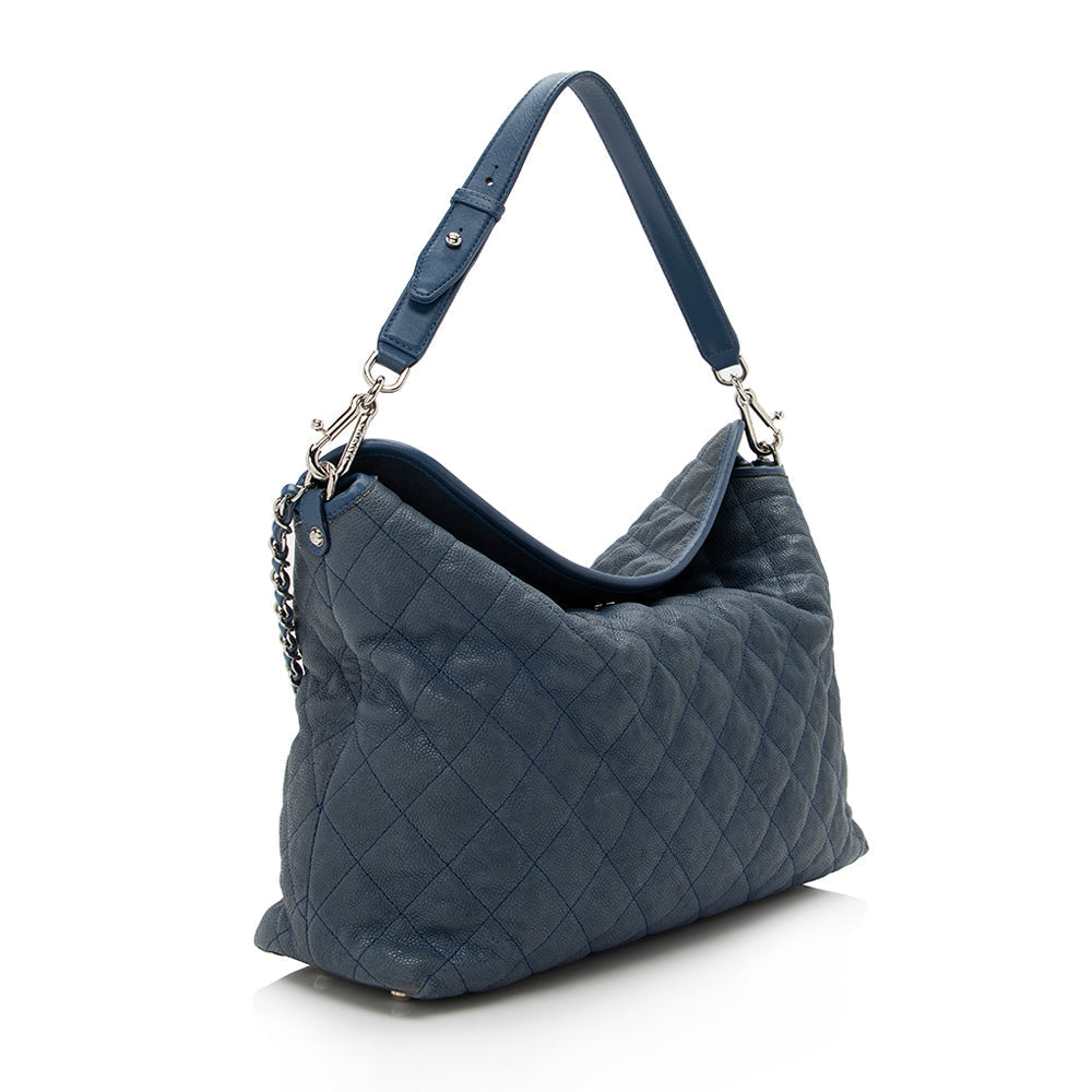 Chanel Caviar Leather French Riviera Hobo - image 2