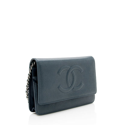 Chanel Caviar Leather Timeless CC Wallet on Chain Bag - image 2