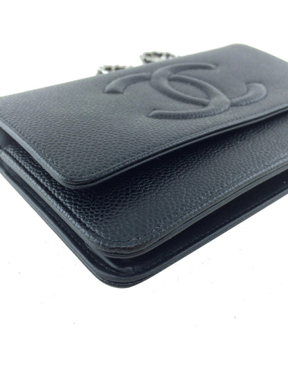 Chanel Caviar Wallet on Chain WOC Timeless Crossbody Bag - photo 10