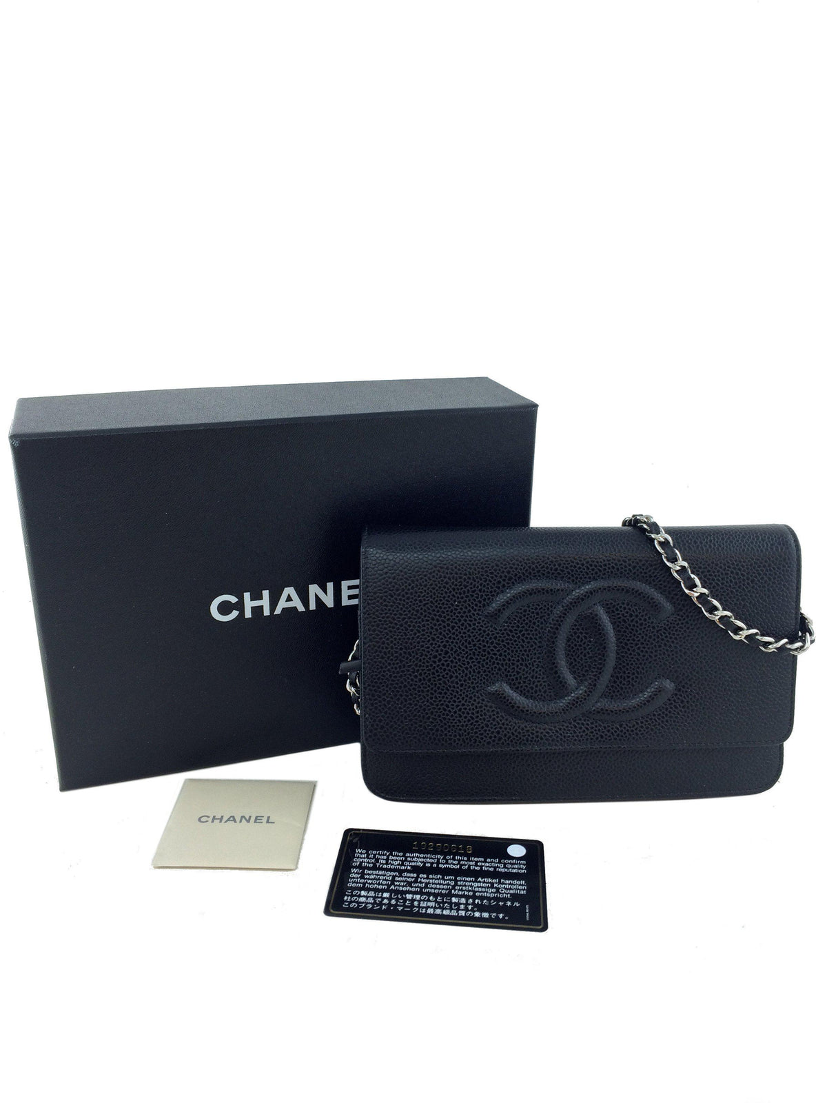 Chanel Caviar Wallet on Chain WOC Timeless Crossbody Bag - photo 3