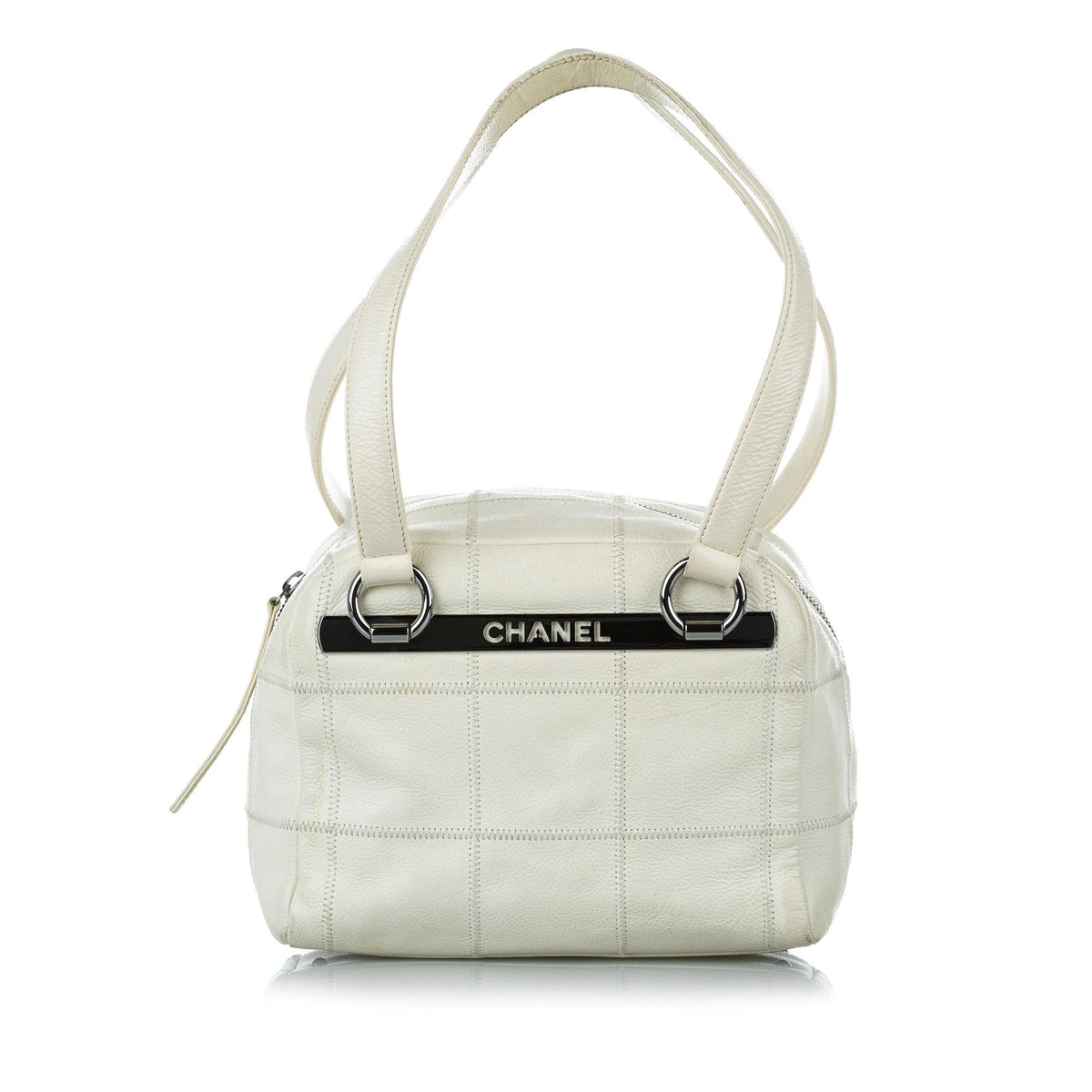 Chanel Choco Bar Caviar Leather Shoulder Bag - photo 1