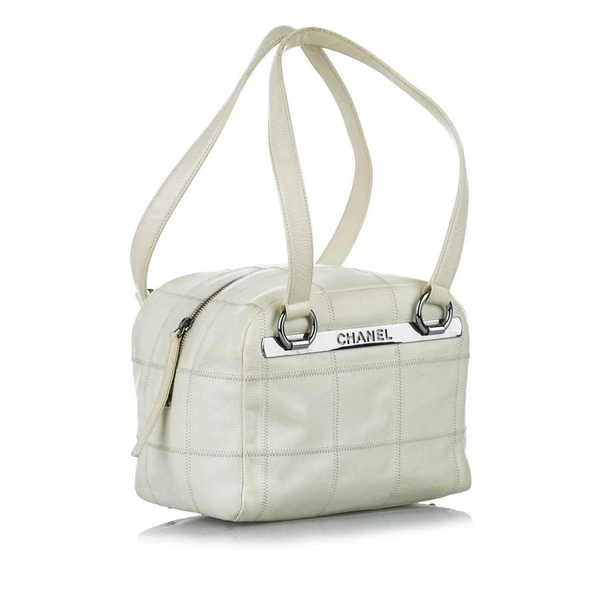 Chanel Choco Bar Caviar Leather Shoulder Bag - image 2