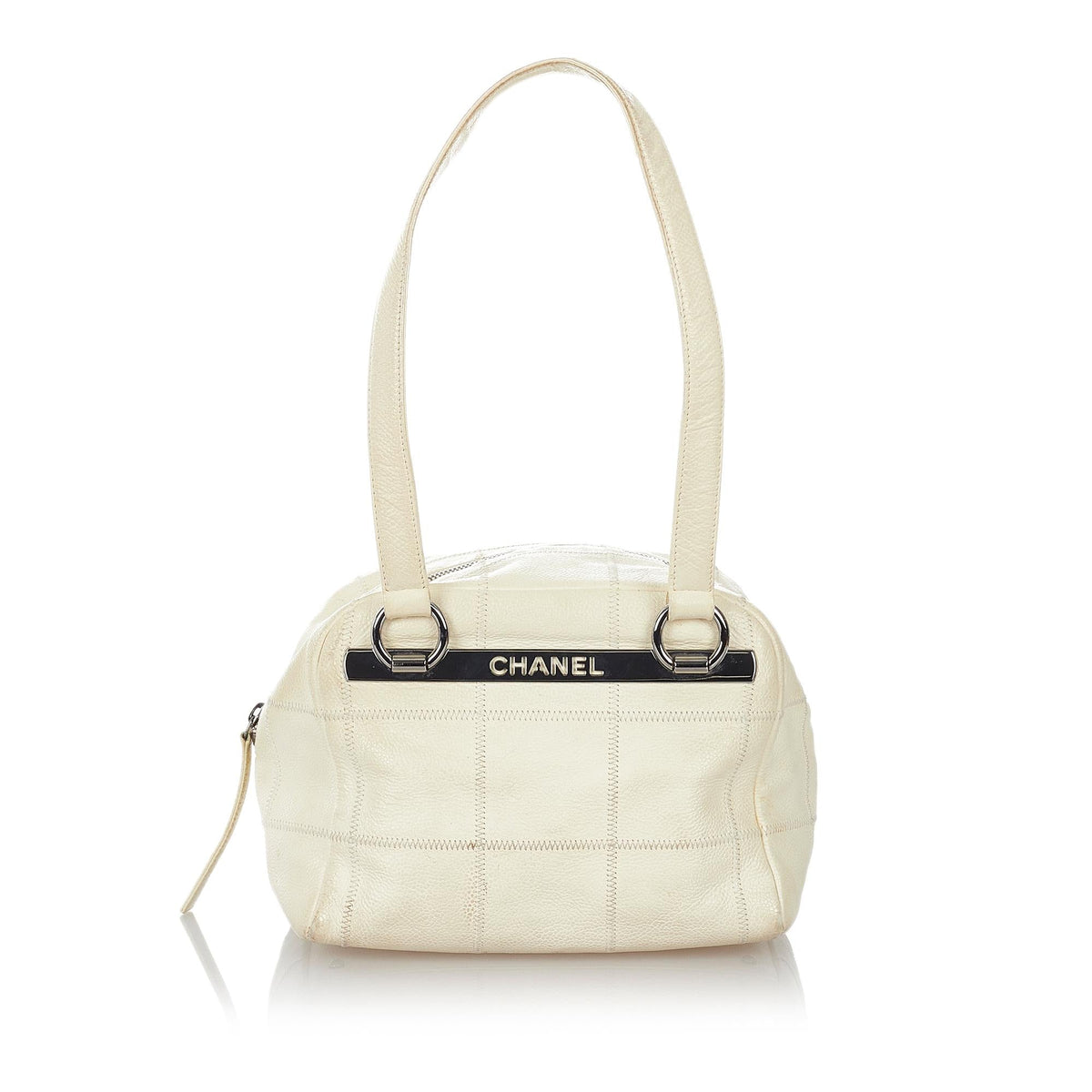 Chanel Choco Bar Caviar Leather Shoulder Bag - photo 1