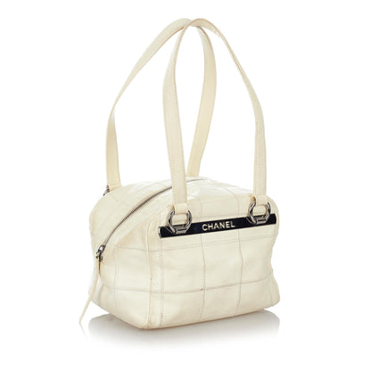 Chanel Choco Bar Caviar Leather Shoulder Bag - image 2