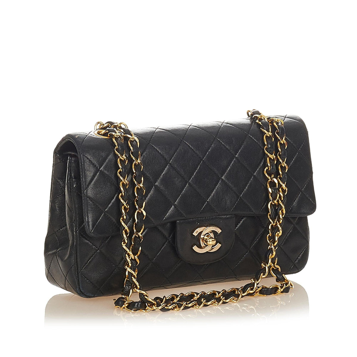 Chanel Classic Small Lambskin Leather Double Flap Bag - image 2