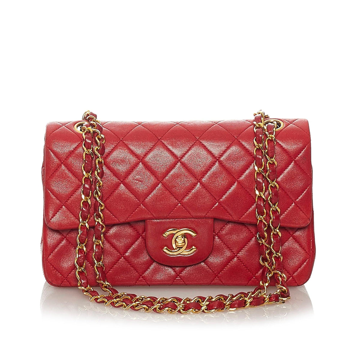 Chanel Classic Small Lambskin Leather Single Flap Bag - image 1