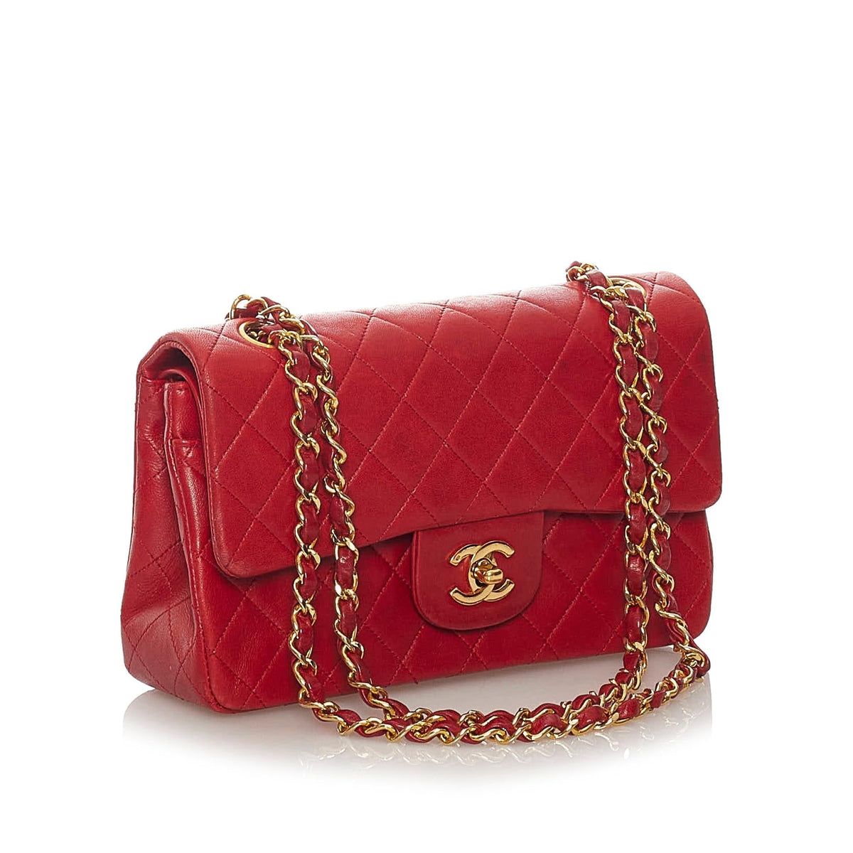 Chanel Classic Small Lambskin Leather Single Flap Bag - image 2