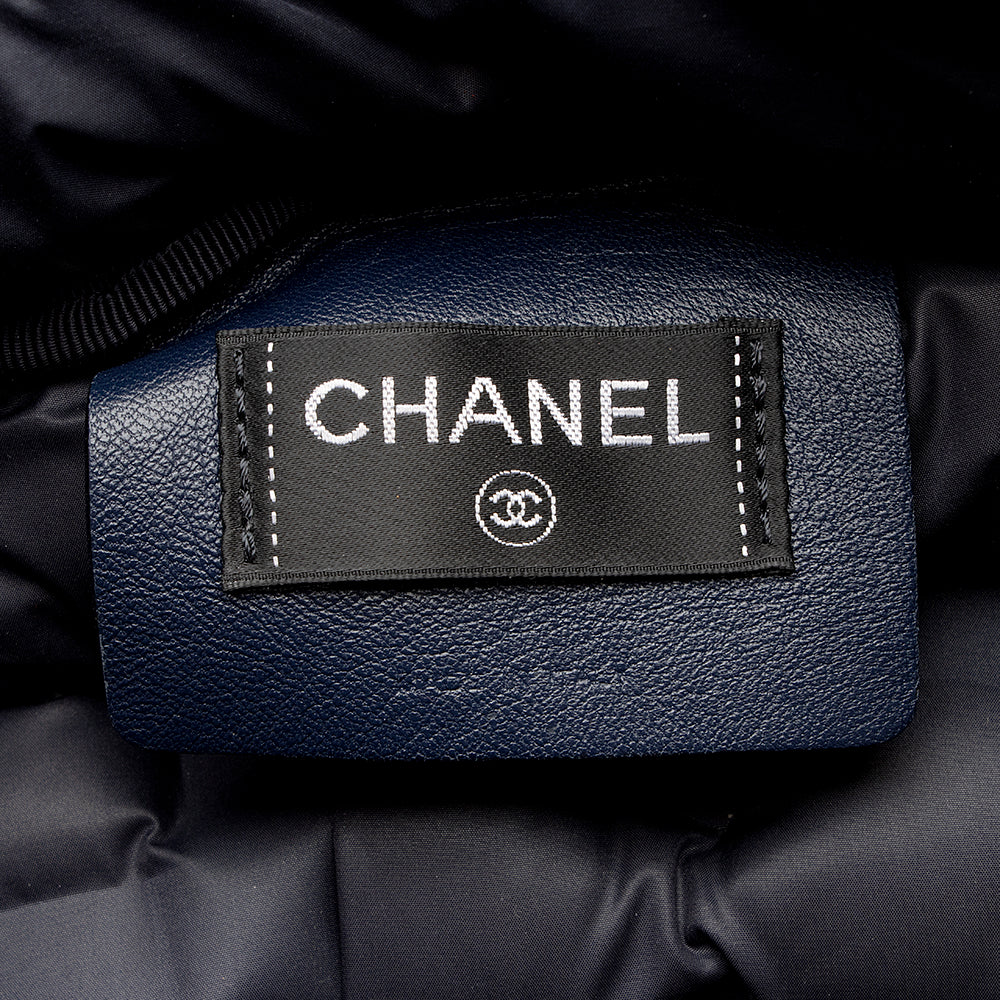 Chanel Embossed Nylon Logo Doudoune Large Backpack - image 8