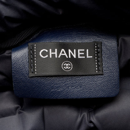 Chanel Embossed Nylon Logo Doudoune Large Backpack - image 8