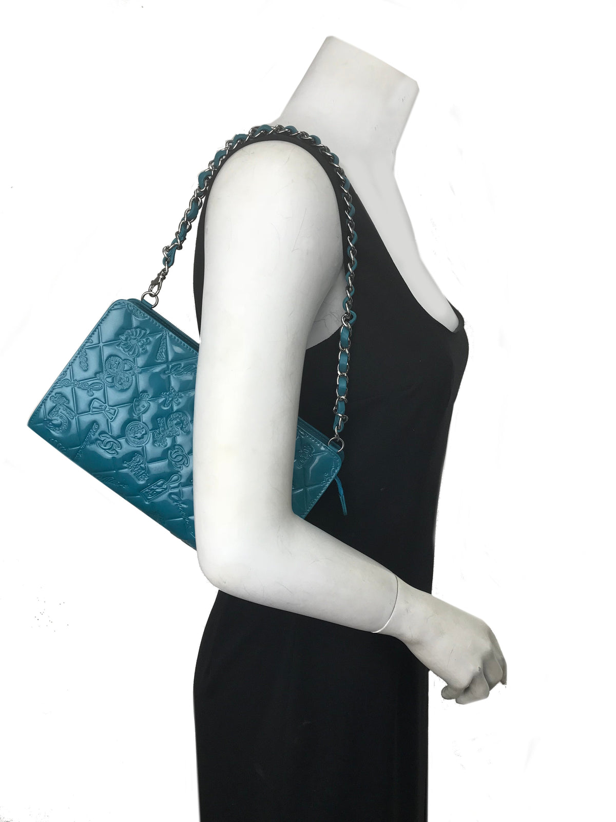Chanel Embossed Patent Leather Lucky Symbols Pochette - image 2