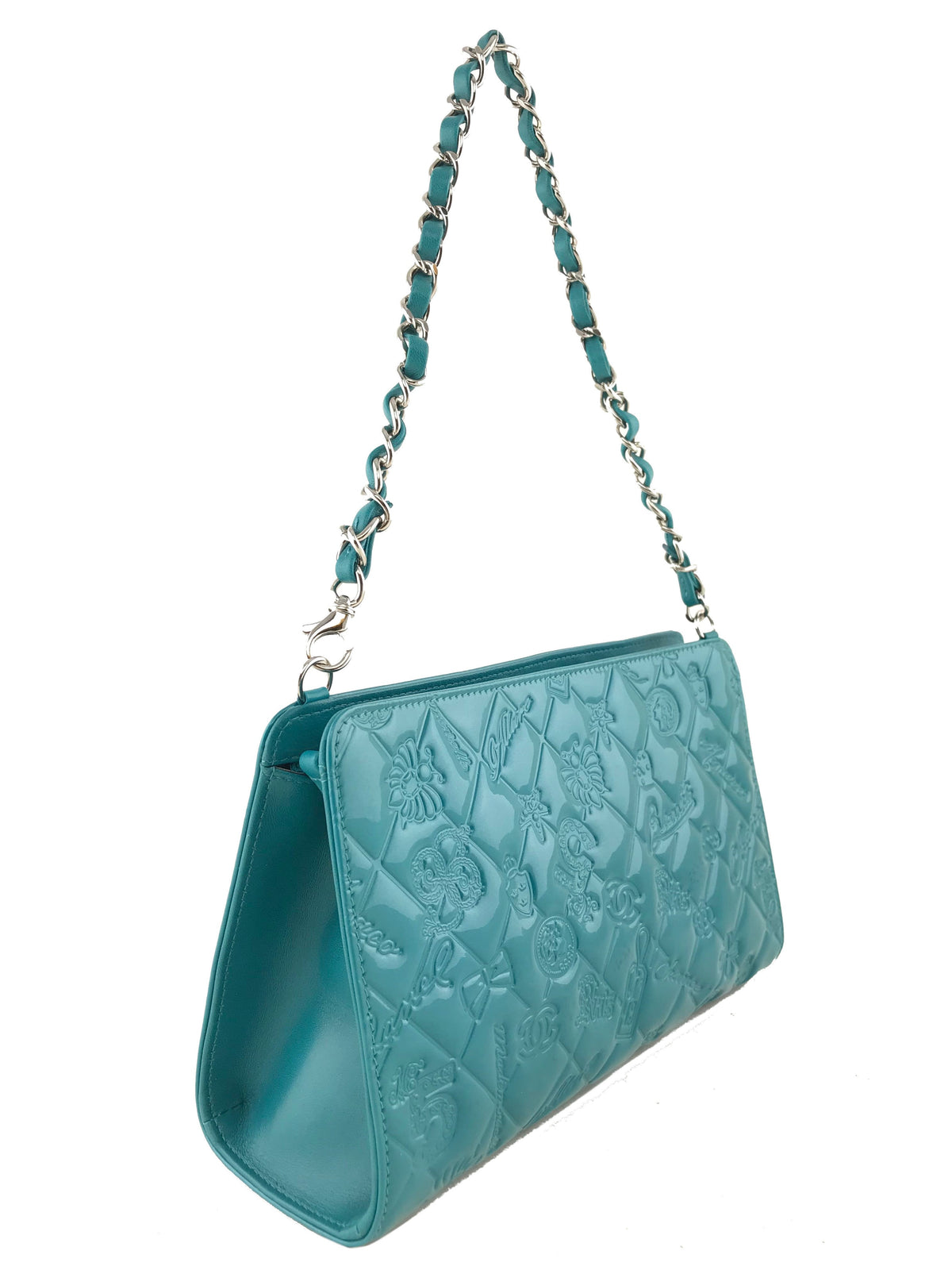 Chanel Embossed Patent Leather Lucky Symbols Pochette - image 3