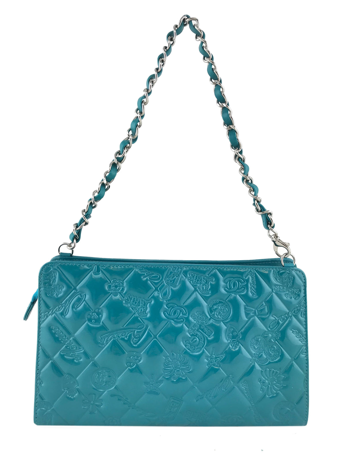Chanel Embossed Patent Leather Lucky Symbols Pochette - image 4