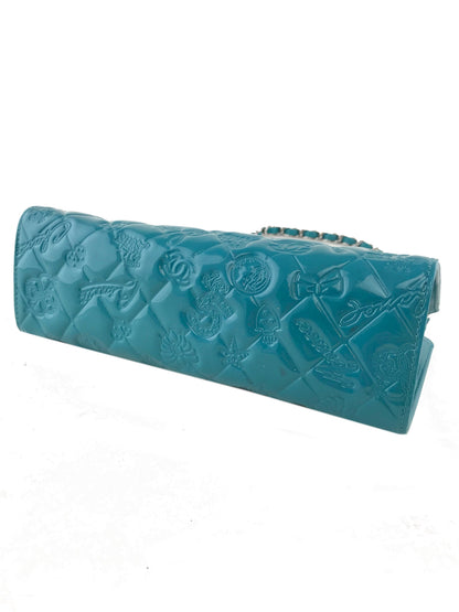 Chanel Embossed Patent Leather Lucky Symbols Pochette - image 6