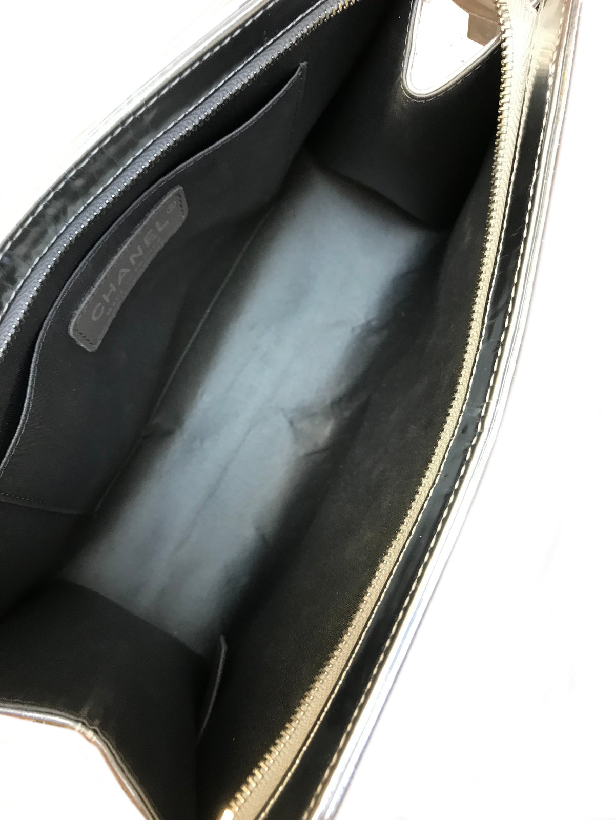 Chanel Embossed Patent Leather Lucky Symbols Pochette - photo 8