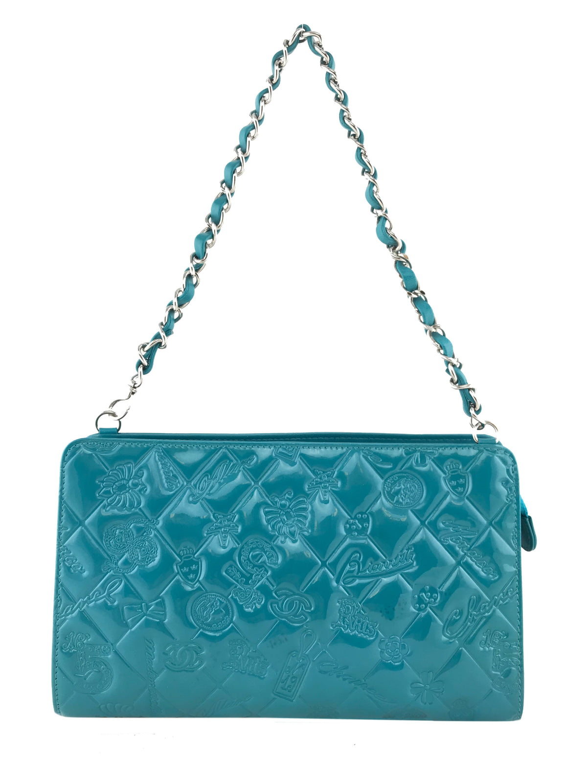 Chanel Embossed Patent Leather Lucky Symbols Pochette - image 1