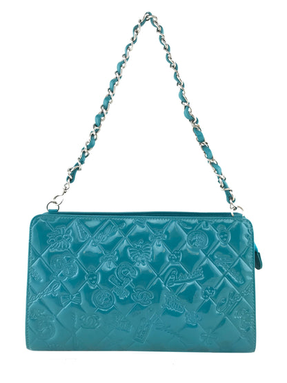 Chanel Embossed Patent Leather Lucky Symbols Pochette - image 1