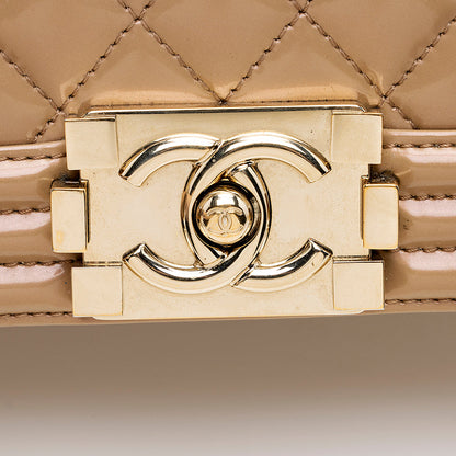 Chanel Iridescent Shiny Calfskin Old Medium Boy Bag - image 9