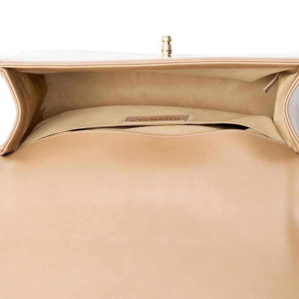 Chanel Iridescent Shiny Calfskin Old Medium Boy Bag - image 7