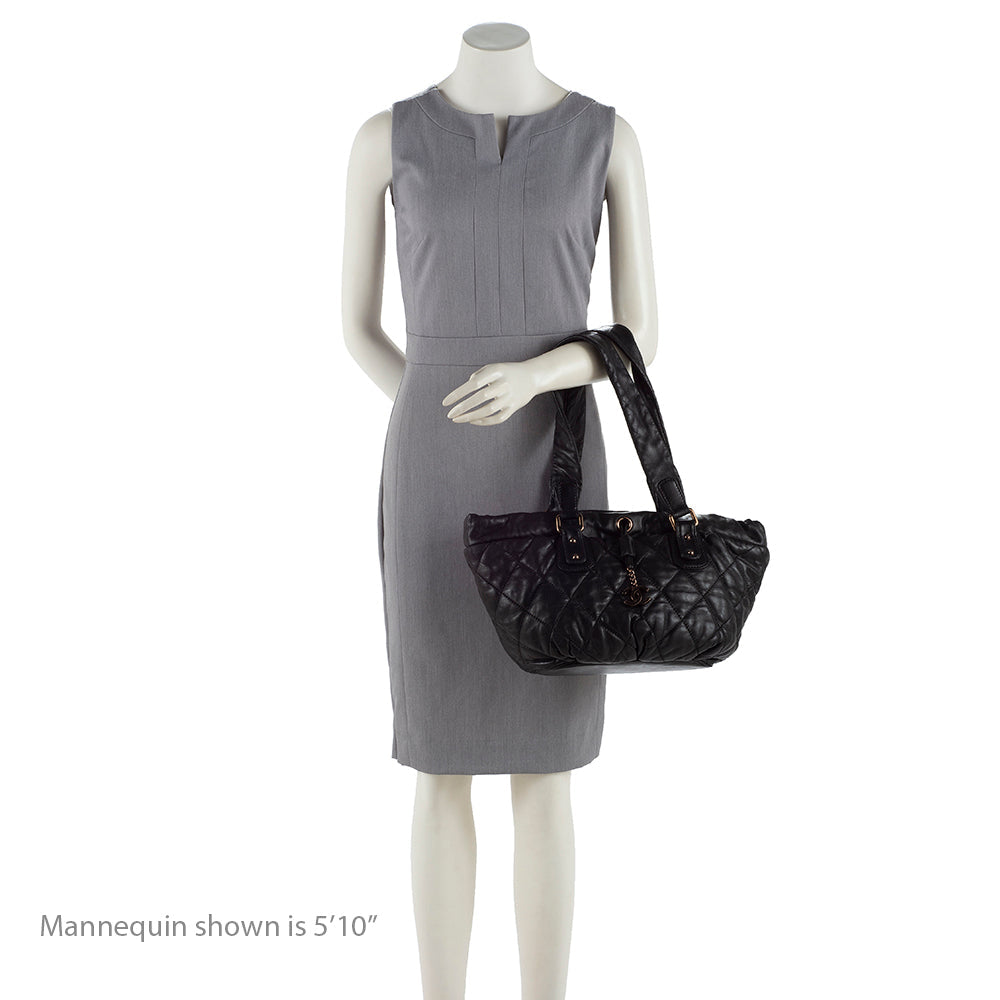Chanel Lambskin Bubble Quilted Drawstring Shoulder Bag - image 5