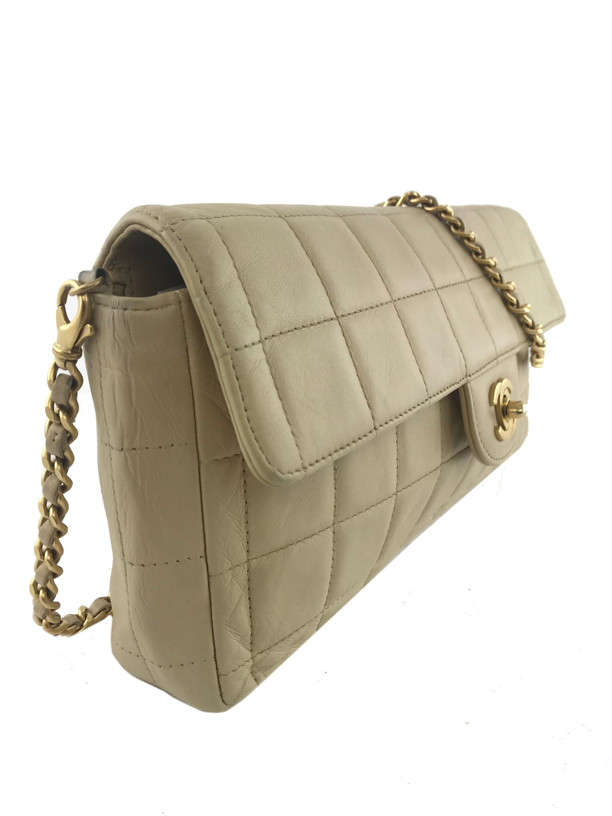 Chanel Lambskin Chocolate Bar East West Flap Bag - photo 4