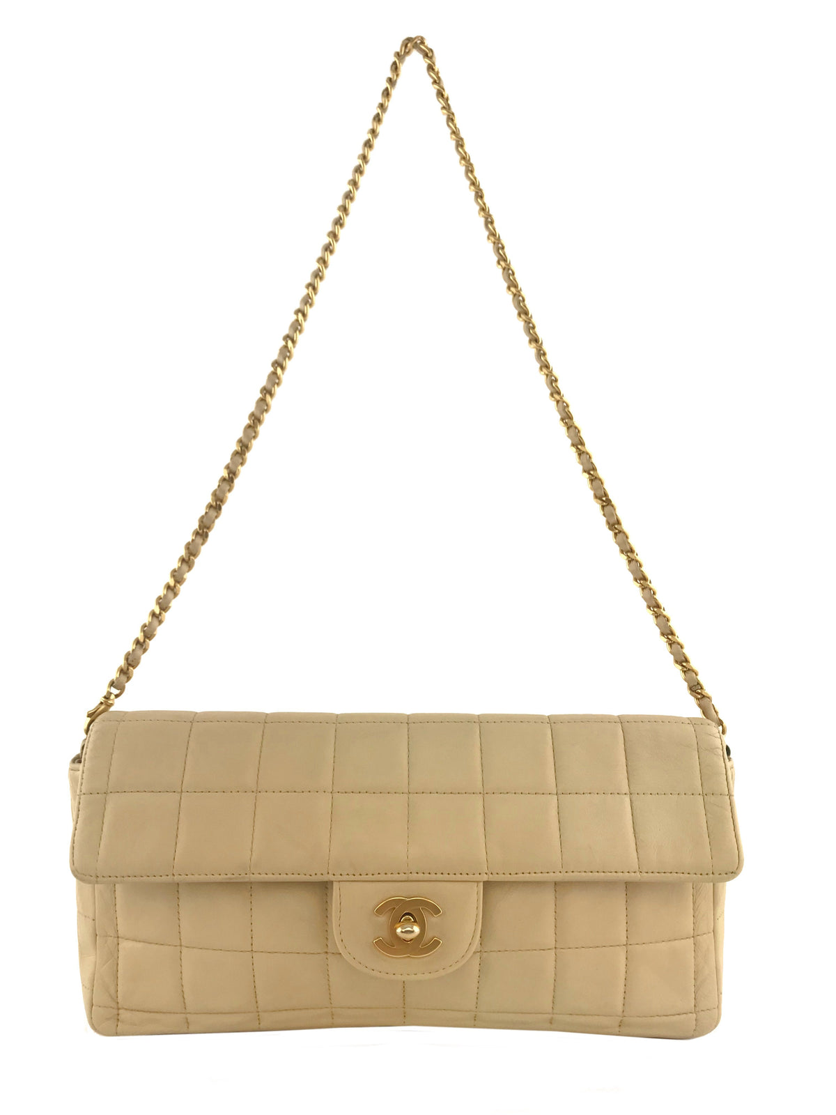 Chanel Lambskin Chocolate Bar East West Flap Bag - photo 1