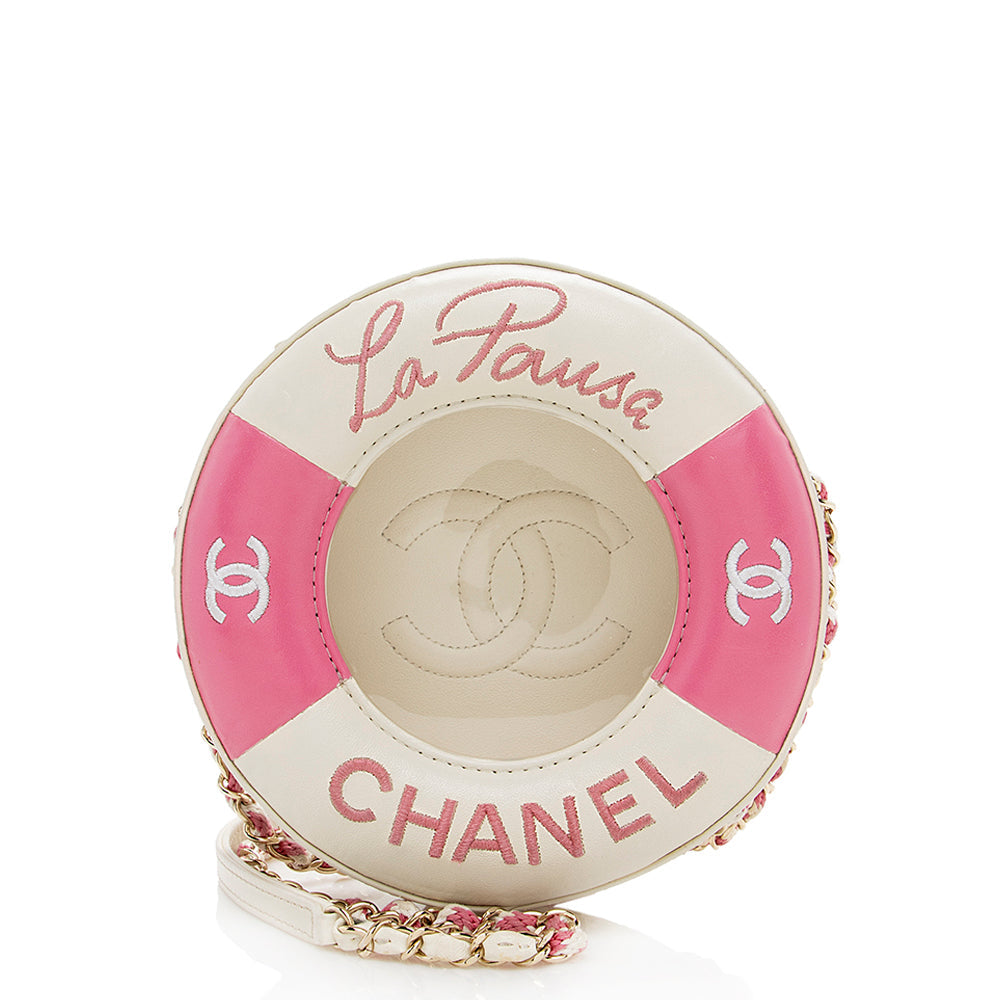 Chanel Lambskin Coco Lifesaver Round Crossbody Bag - image 1