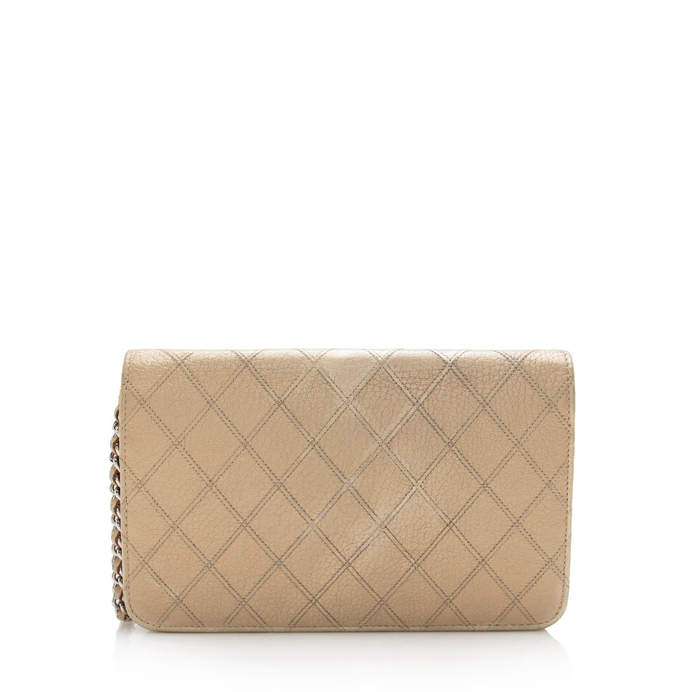 Chanel Metallic Calfskin Diamond Stitch Wallet on Chain Bag - image 3